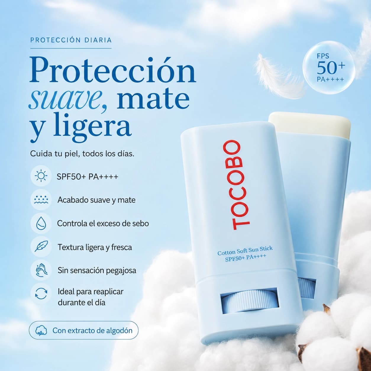 Cotton Soft Sun Stick SPF50+ PA++++