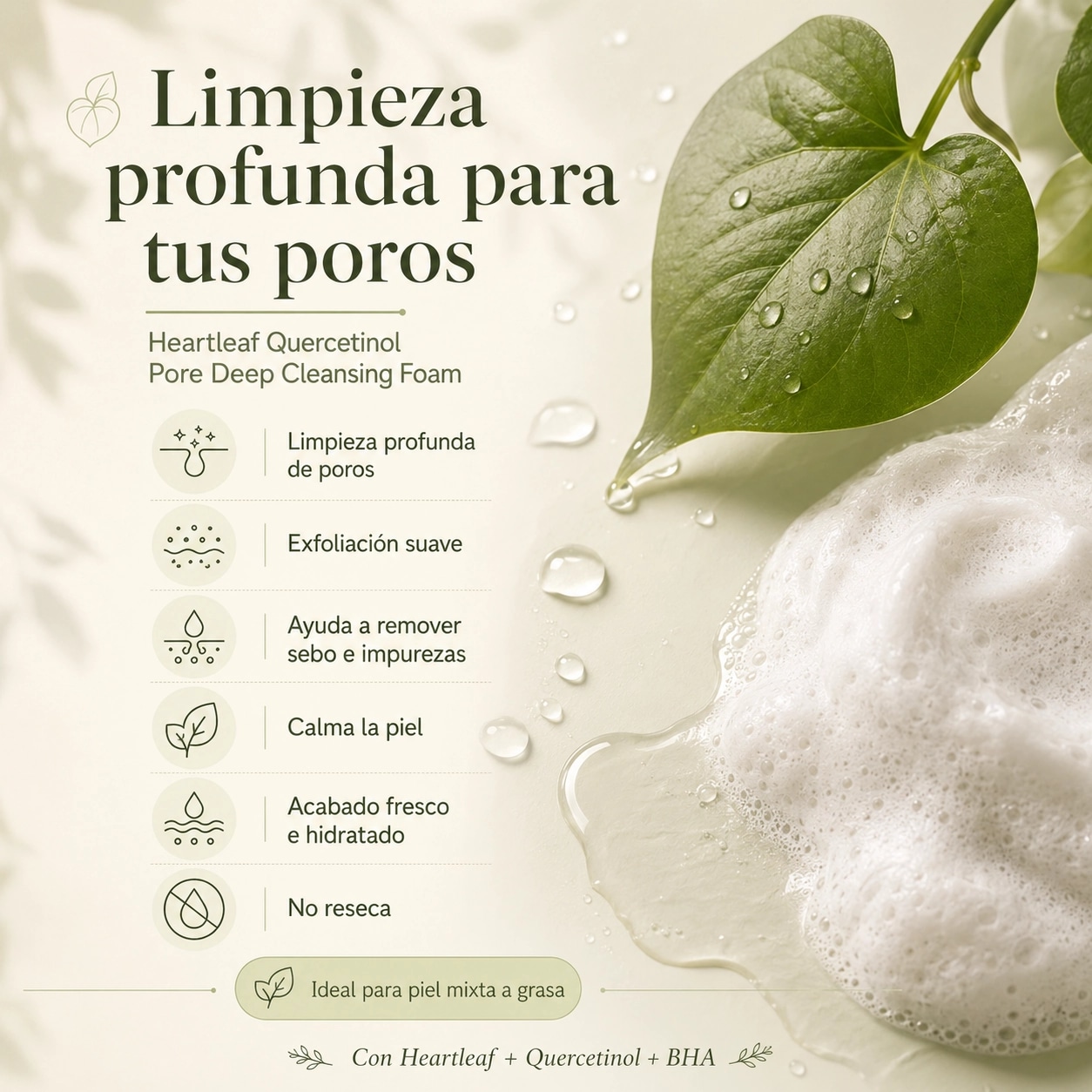 Heartleaf Quercetinol Pore Deep Cleansing Foam