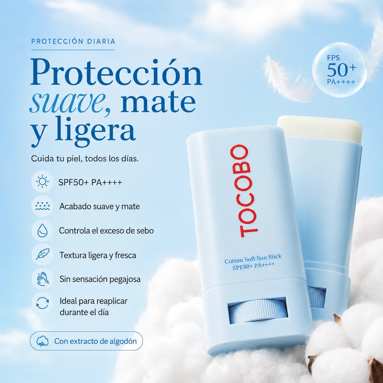 Cotton Soft Sun Stick SPF50+ PA++++