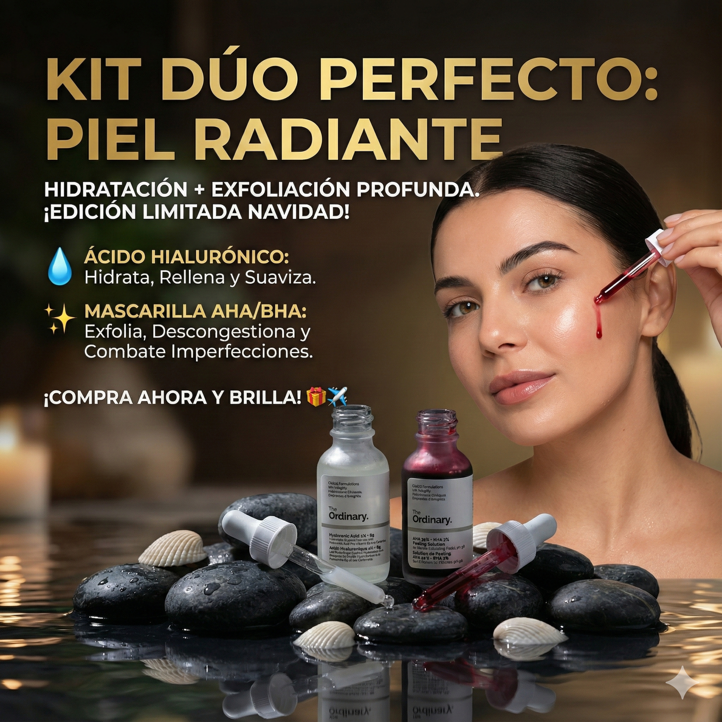 Duo Kit  Ácido Hialurónico + Mascarilla Exfoliante - The ordinary